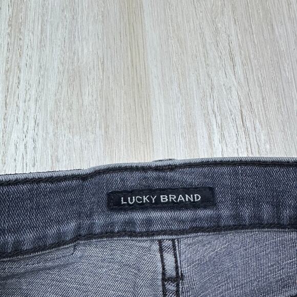 Lucky Brand Gray High Rise Skinny Bridgette Distressed Fray Hem Denim Jeans 2/26 - Picture 13 of 16